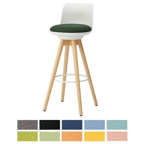 オカムラピルエットビニールレザーライムグリーン