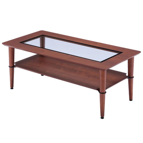 ローテーブル センターテーブル 約幅100×奥行50×高さ40cm スチール 組立品 リビング ダイニング 在宅ワーク テレワーク〔代引不可〕 Kirnuoローテーブル無垢材ガラスコーヒーテーブル、ミドルテーブル