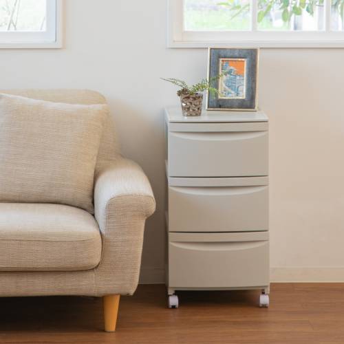 3段チェスト ルーセント363 チェスト 3段 キャスター付き タンス