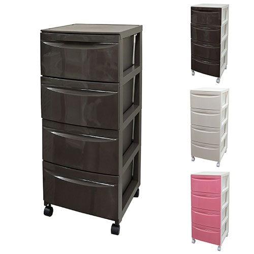 チェスト 4段 幅56cm 収納ボックス タンス 4907556-182876（商品番号