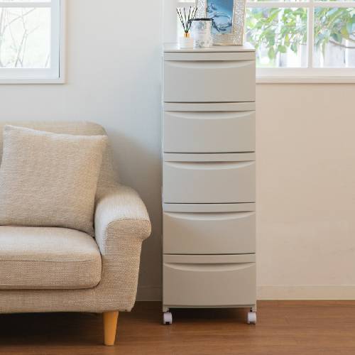 チェスト 5段 幅74cm ワイド 収納ボックス 4907556-187864（商品番号