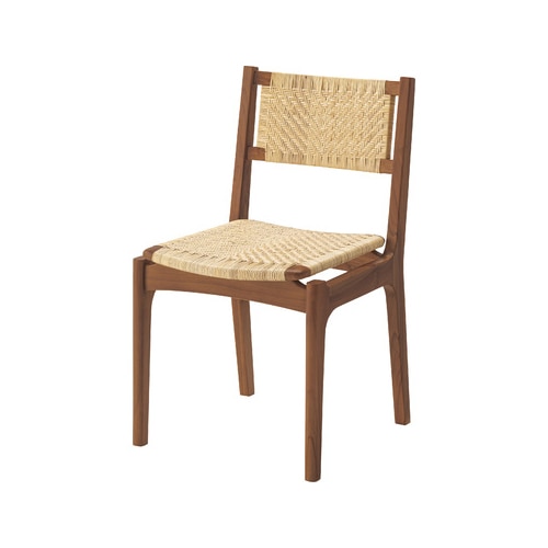 ダイニングチェア 幅48×奥行54×高さ82cm 座面高45cm ラタン 木製チェア