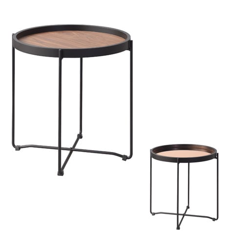 サイドテーブル 幅42×奥行42×高さ43cm Sサイズ ラウンドトレーテーブル 丸型テーブル CIR-501