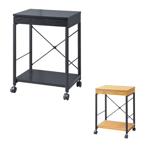 キッチンワゴン 幅640×奥行250×高さ870mm キャスター付きワゴン 木製