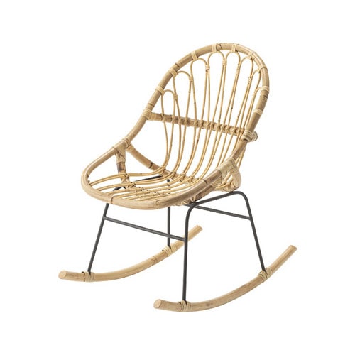 ロッキングチェア 幅47×奥行75×高さ81cm ラタン製チェアア リラックス