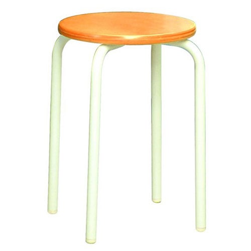 スツール ミルキーホワイトフレームタイプ 幅300×奥行300×高さ450mm 背なしチェア スタッキングチェア  RW-1W