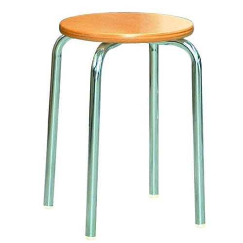 スツール クロームメッキフレームタイプ 幅300×奥行300×高さ450mm スタッキングチェア 丸椅子 RW-1C