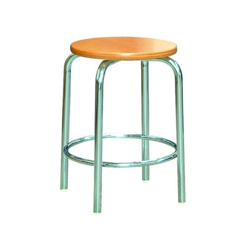 スツール クロームメッキ 内リング付 幅335×奥行335×高さ450mm 背なしチェア 丸椅子 RW-2C