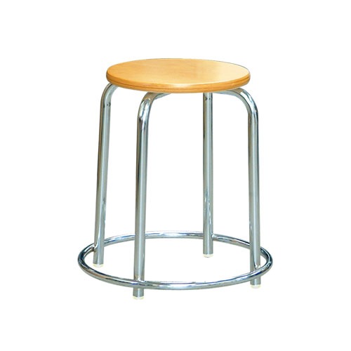 スツール クロームメッキ 外リング付 幅415×奥行415×高さ450mm