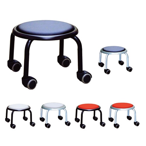 ロースツール キャスター付き 幅320×奥行320×高さ255mm ワークチェア スタッキングチェア LCS-255