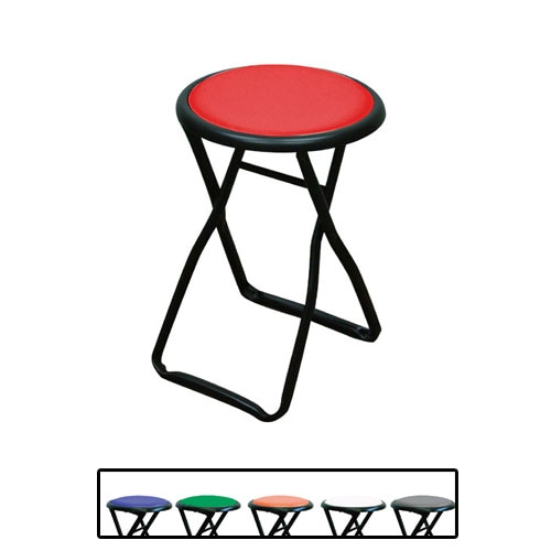 折りたたみスツール 幅320×奥行320×高さ450mm 丸椅子 簡易椅子 H-14