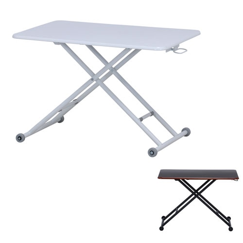 昇降テーブル 天板幅90×奥行60cm 高さ11.5~70cm リフティングテーブル リビングテーブル HK-5011-526