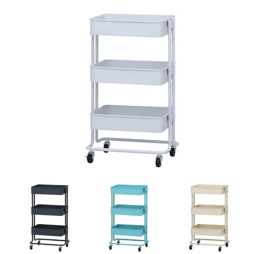 キッチンワゴン 3段 幅450×奥行320×高さ785mm トローリーワゴン