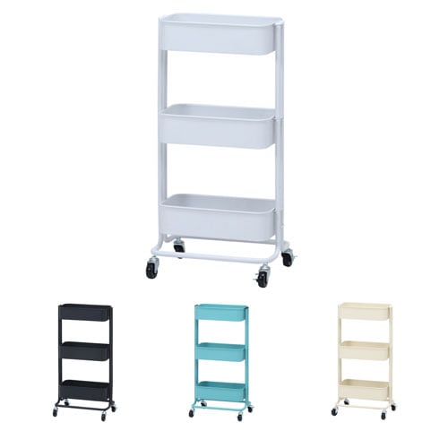 キッチンワゴン 3段 幅450×奥行320×高さ785mm トローリーワゴン