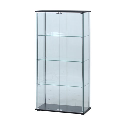 コレクションラック 4段 幅800×奥行400×高さ1620mm ガラス製収納ラック