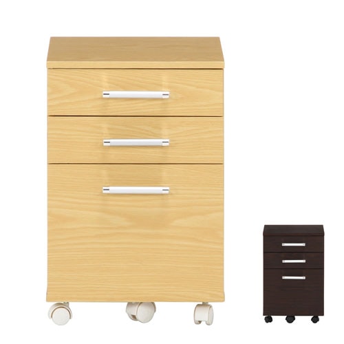 サイドワゴン 3段 幅400×奥行400×高さ600mm デスクワゴン 袖机 SC4060-NP