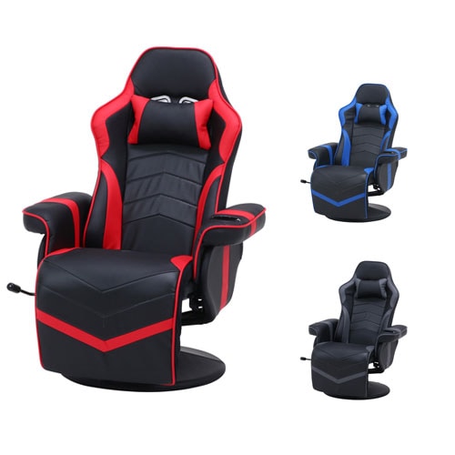 ゲーミングチェア 幅840×奥行890~1560×高さ940~1120mm リクライニング