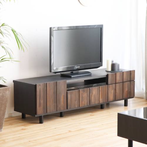 テレビボード 木目調 幅1210×奥行410×高さ450mm テレビ台 MK-120TVBK