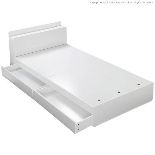 収納付きベッド シングル ベッドフレームのみ 幅105.5×奥行218.5×高さ