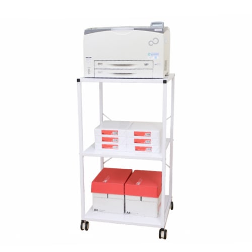 プリンターラック 3段 重量型 幅59×奥行57×高さ103cm プリンター台 YS-76