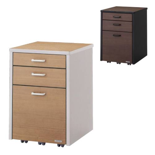 デスクワゴン スリム 幅318×奥行453×高さ585mm 脇机 デスク