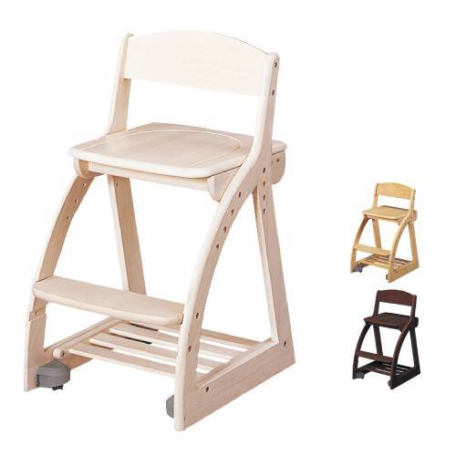 学習椅子 木製 幅413×奥行495~540×高さ745mm 学習チェア 木製チェア CDC-76