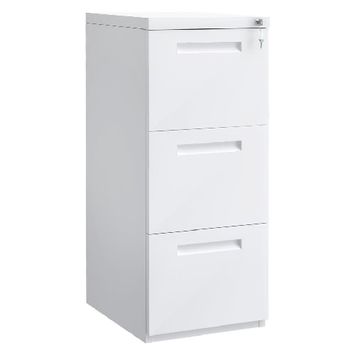 ファイリングキャビネット 3段 A4 ファイルキャビネット 書庫 NFC3-0450-WH