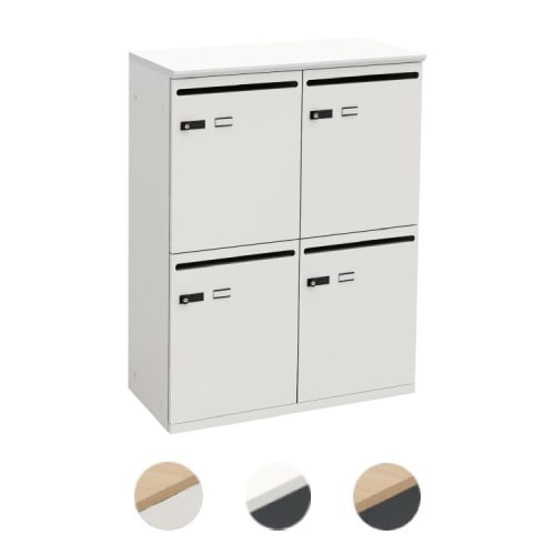 パーソナルロッカー 4人用 ダイヤル錠 幅800×奥行410×高さ1130mm 個人