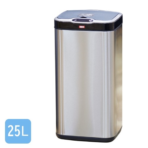 センサー付きゴミ箱 25L ステンレス 幅251×奥行251×高さ500mm