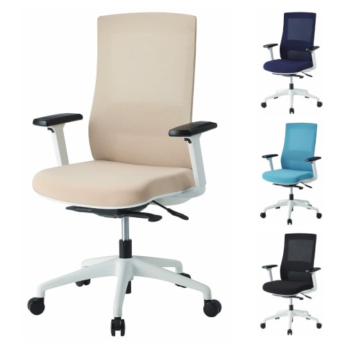 メッシュチェア 肘付き キャスター オフィスチェア デスクチェア WBS-64A