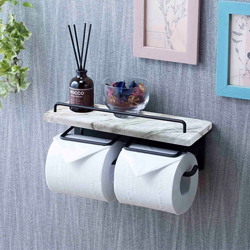 トイレットペーパーホルダー　２連式 LIXIL 棚付2連紙巻器 高耐荷重タイプ スタンダード SIAA抗菌