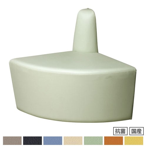 ロビーチェア 背付き外アールコーナー PVCレザー張り 幅905×奥行640×高さ700mm 抗菌 RO-SOR90-PVC