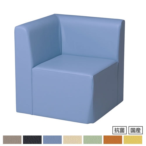 ロビーチェア 中央コーナー PVCレザー張り 幅640×奥行640×高さ700mm 抗菌 RO-SC90-PVC