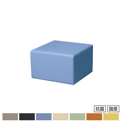 スツール PVCレザー張り 幅600×奥行600×高さ400mm 抗菌 角型スツール RO-N600-PVC