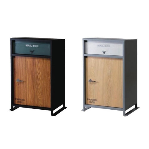 ポスト付き宅配ボックスブラックW585×D400×H850(860)mm