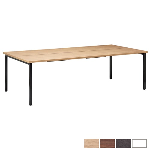 会議用テーブル 天板2分割タイプ 幅2400×奥行1200×高さ720mm 角型テーブル ワークテーブル SRE-2412W