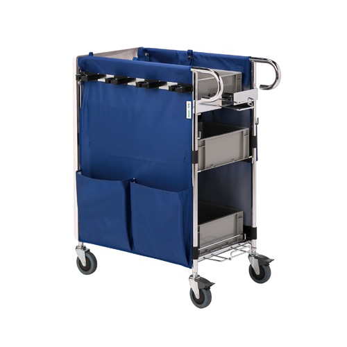 清掃カート サイドカバー仕様 回収袋付き 幅467×奥行850×高さ