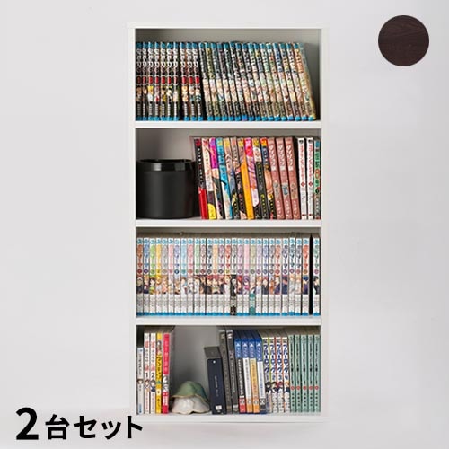 本棚 幅45cm 2台セット コミックラック キャビネット COMING-45C-2