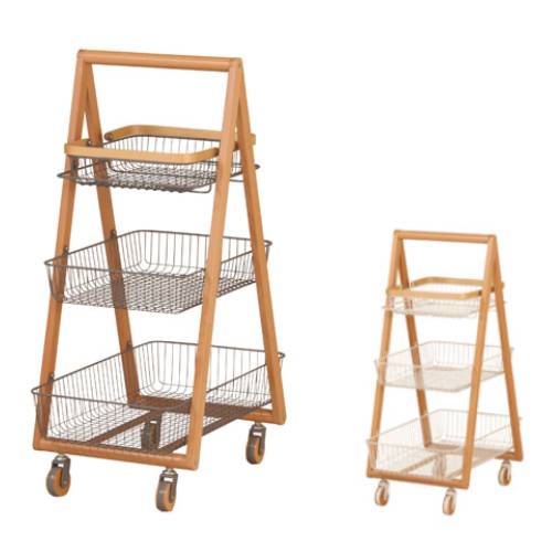 サイドワゴン 幅332×奥行450×高さ740mm デスク収納 サイドチェスト