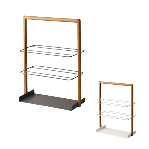 シューズラック 幅530×奥行250×高さ715mm グレー ホワイト 下駄箱 LIVER2