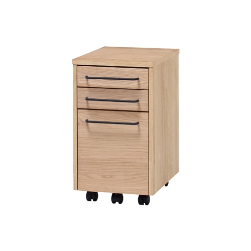 デスクワゴン 幅305×奥行400×高さ555mm キャスター付 木製ワゴン 収納ワゴン GLMWG