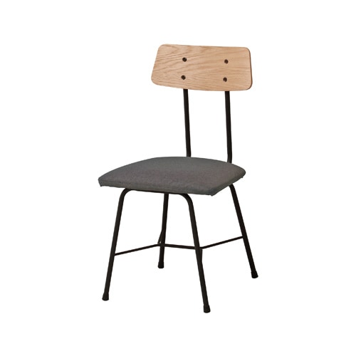 ダイニングチェア 幅400×奥行465×高さ780mm チャコールグレー 布張り カバーリング仕様 GLMDC001FCGR