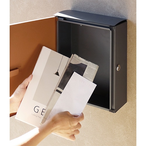 ポスト 木目 幅26.6×奥行12×高さ33.2cm 郵便ポスト 郵便受け WM-073