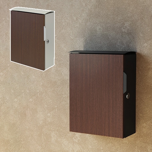 ポスト 木目 幅26.6×奥行12×高さ33.2cm 郵便ポスト 郵便受け WM-073