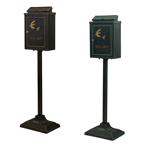 スタンドポスト 幅33.5×奥行23.5×高さ117.5cm ポスト 郵便ポスト