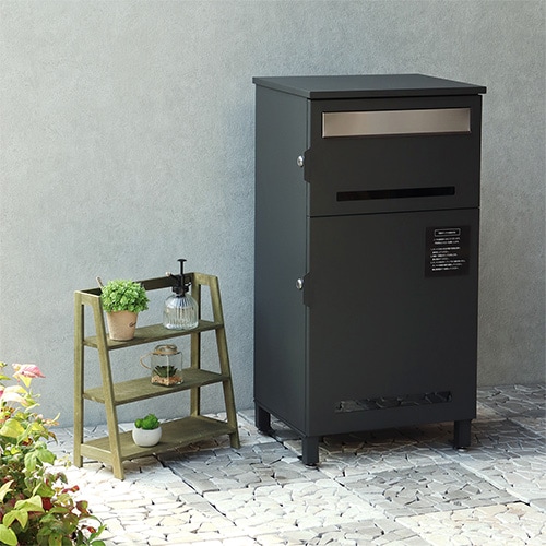 ポスト スタンドポスト 宅配ボックス付き 幅43×奥行35.5×高さ82.5cm ポスト