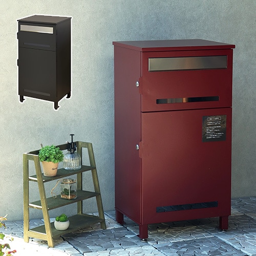 スタンドポスト 宅配ボックス付き 幅43×奥行35.5×高さ82.5cm ポスト 郵便ポスト PBX-019-020