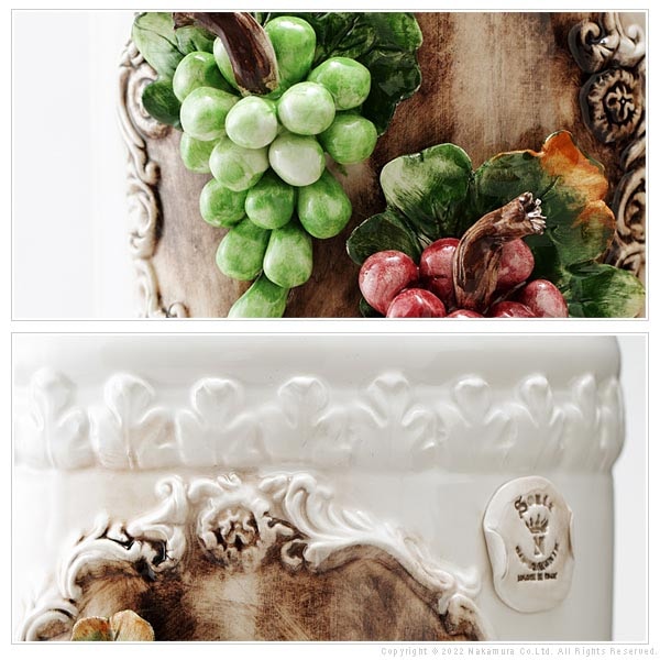 アンティーク傘立て　傘立て　陶器　置物　オブジェ 傘立て 陶器製 かさ立て 傘たて 42200176（商品番号：5-42200176）の