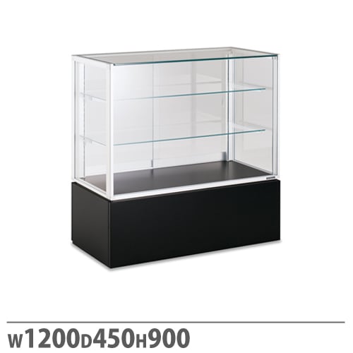 【m】店舗用ショーケース ショーケース ルミグラス 平ケース後引戸 幅1800×奥行600mm 商品ケース