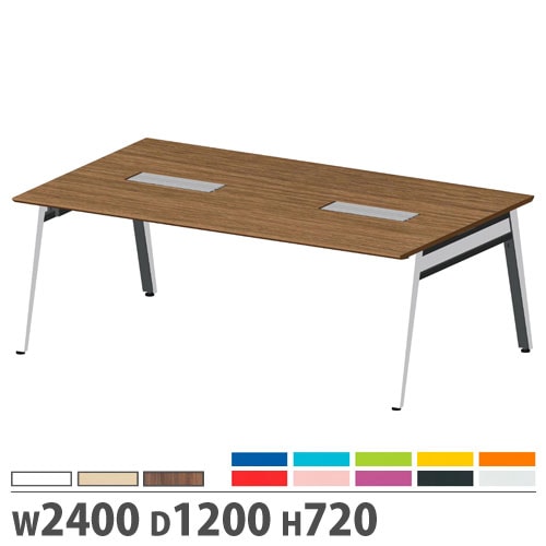 オフィステーブル 幅2400×奥行1200×高さ720mm カンファレンステーブル 会議用テーブル オフィス JD-WK2412